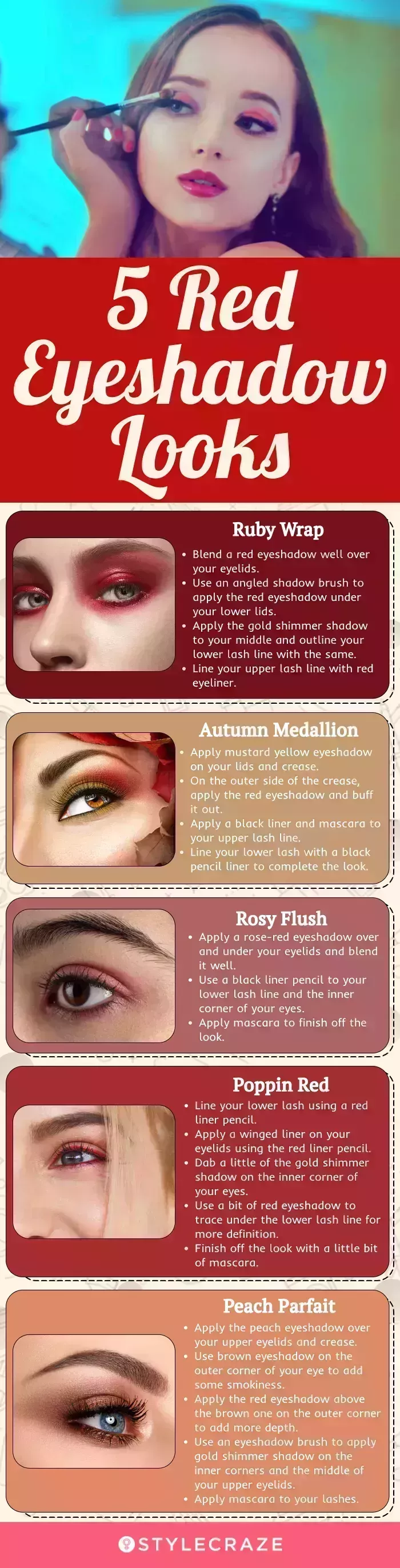 21 Sombras de ojos rojas que debes probar